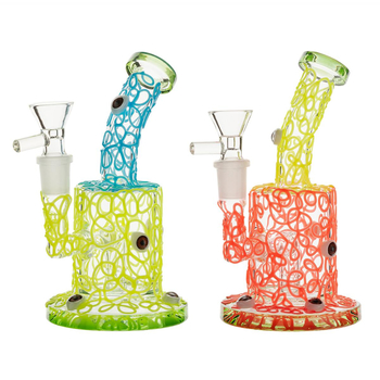 Бонг Nazar Bubbler 1xDrum Percolator - Бонги - Бонги стеклянные - Изогнутые бонги - Магазин домашних увлечений homehobbyshop.ru